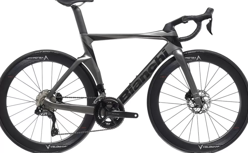 Bianchi Racercykler | Oltre Comp 105 Di2 24sp 2024 - Grå XH - DARK GREY METAL / GRAPHITE FULL GLOSSY