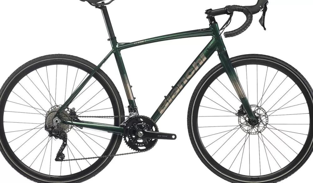 Bianchi Gravel Cykler | Racercykler | Via Nirone 7 All Road GRX 400 20g 2023 - Grøn GV -Green Forest / Bronze Mirror Full Glossy