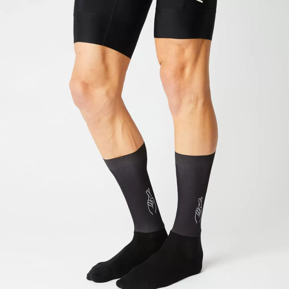 Fingerscrossed Sokker | Cykeltøj Til Herre | AERO Sokker Logo - Sort AERO LOGO - BLACK