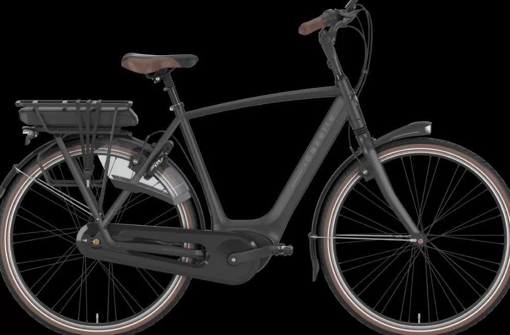 Gazelle Elcykler | Orange C8 HMB Herre 2024 - Grå blackmatte