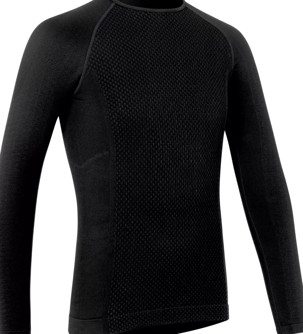 GripGrab Cykeltøj Til Herre | Baselayer / Undertøj | Expert Sømløs Langærmet Termo Svedundertrøje - Sort Black