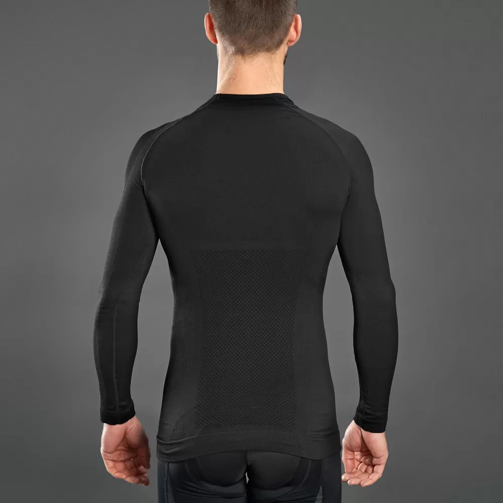 GripGrab Baselayer / Undertøj | Cykeltøj Til Herre | Expert Sømløs Termo Baselayer Langærmet - Sort Black