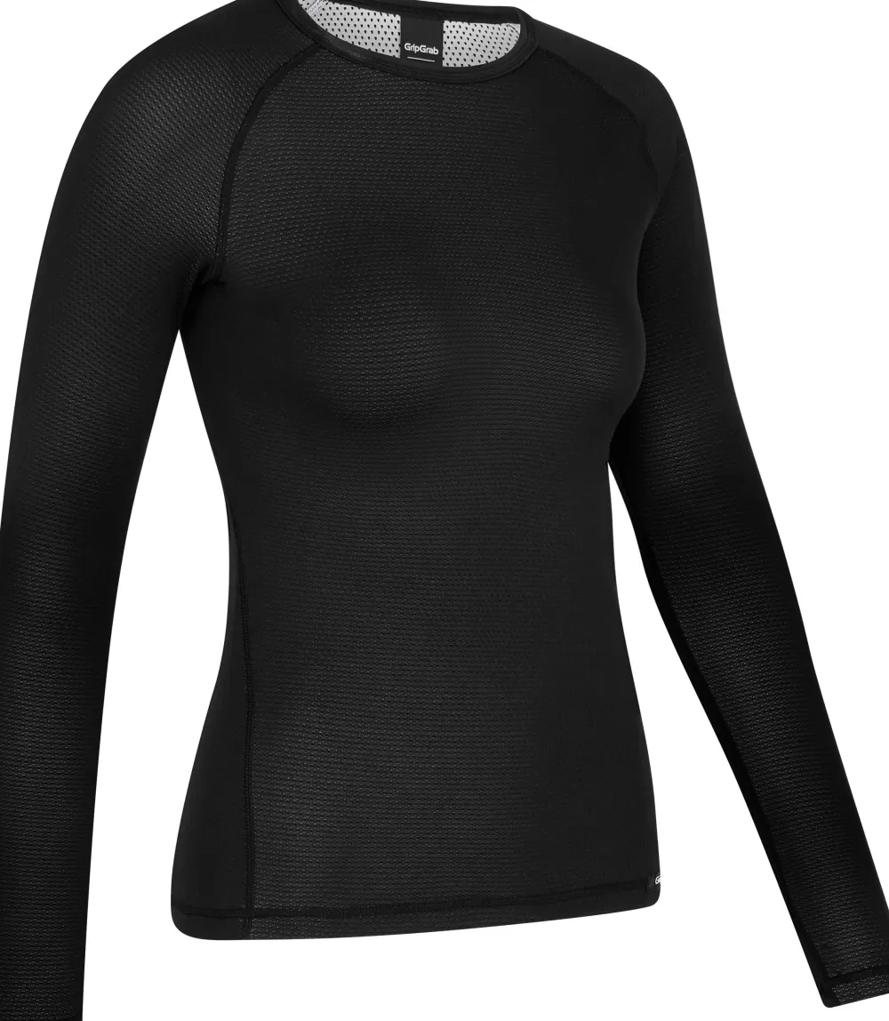 GripGrab Cykeltøj Til Kvinder | Baselayer / Undertøj | Ride Thermo Langærmet Baselayer Til Damer - Sort Black