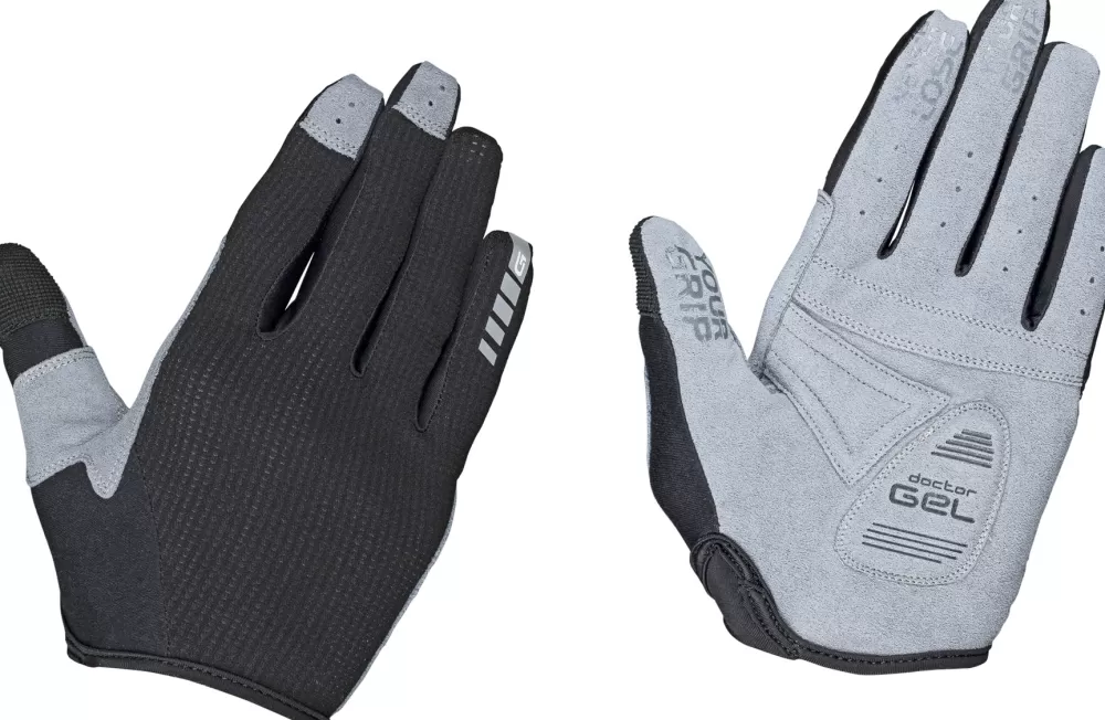GripGrab Cykeltøj Til Kvinder | Cykelhandsker | Women's Shark Polstret Langfingret Handske - Sort Black