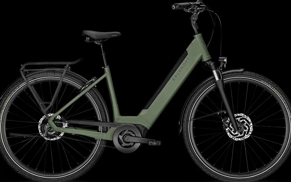 Kalkhoff Elcykler | IMAGE 3.B EXCITE R 625wh Dame 2023 - Grøn mineralgreen matt