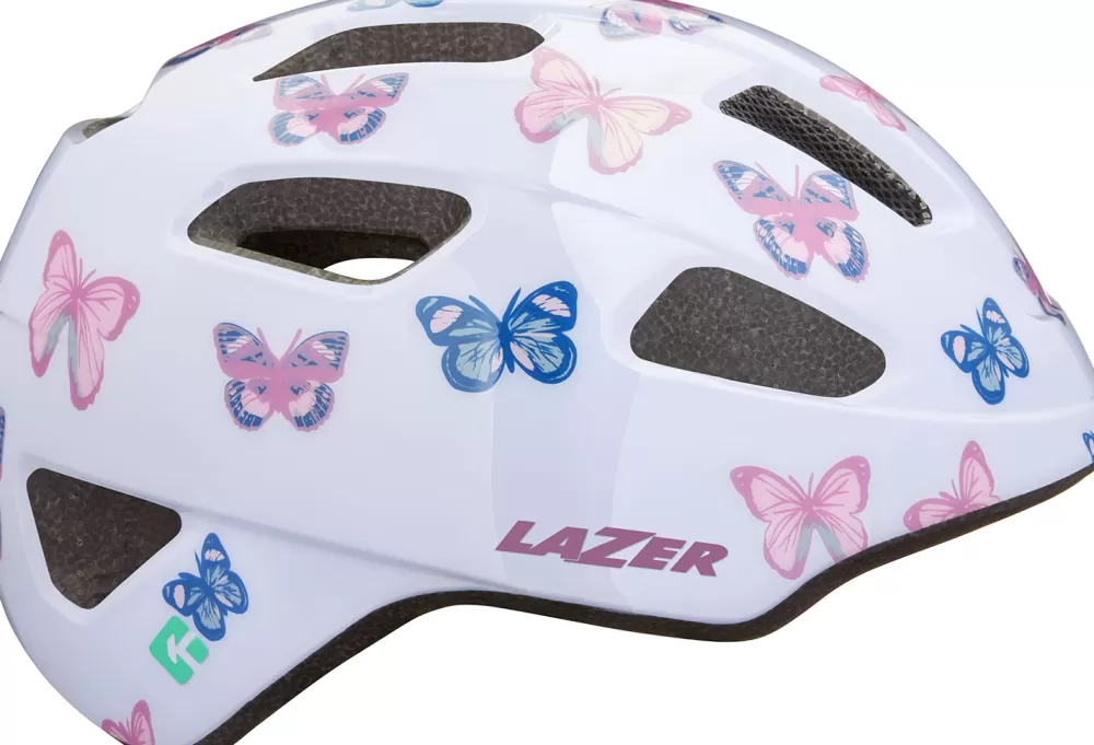 Lazer Cykelhjelme | Nutz Kineticore "Green Buckle" Cykelhjelm - Butterfly Butterfly +GR
