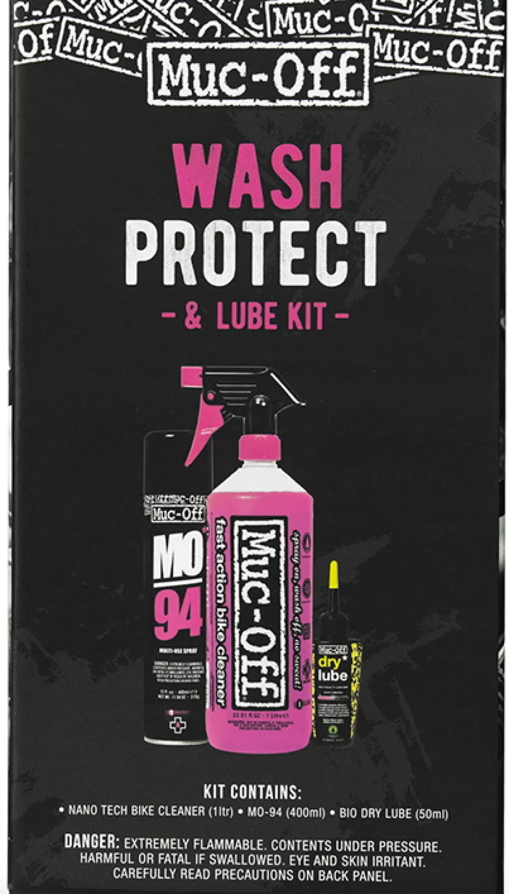 Muc-Off Cykelpleje | Wash, Protect And Dry Lube Kit (Vask, Olie & Beskyttelse)