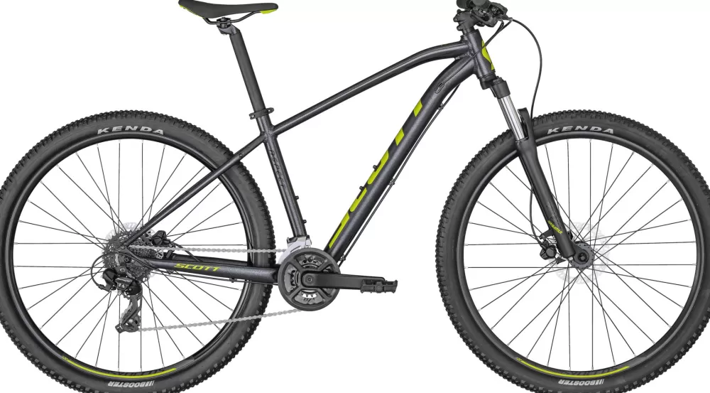 Scott Mountainbikes | Aspect 760 2022 GRANITE BLACK + QUICKSILVER YELLOW