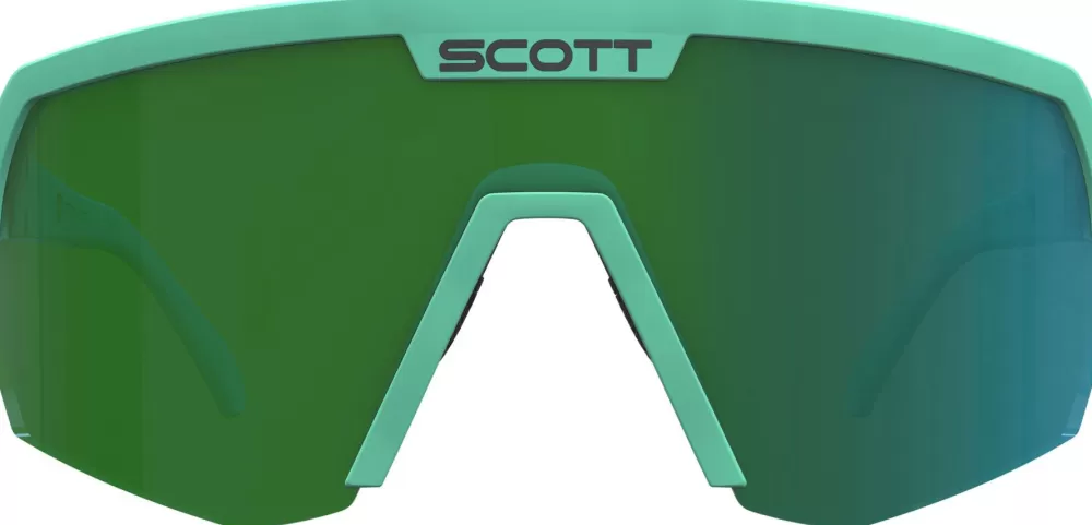 Scott Cykelbriller | Sport Shield Cykelbrille - Soft teal green / green chrome