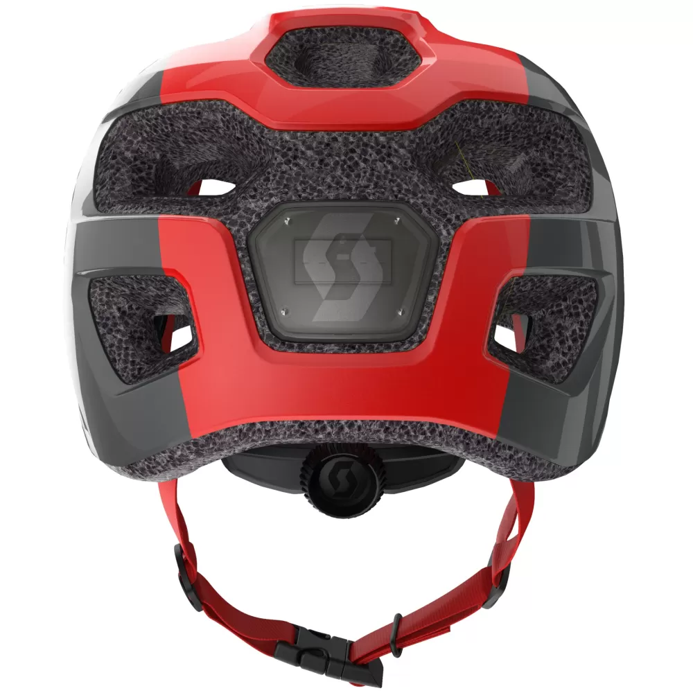 Scott Cykelhjelme | Spunto Junior M. LED Lys Hjelm - Sort/Rød grey/red RC