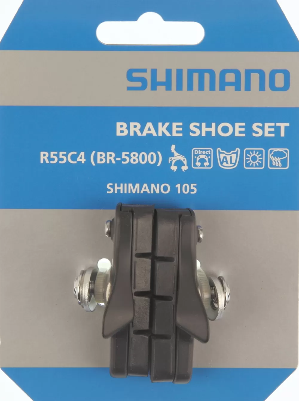 Shimano Bremseklodser*Bremsesko R55C4 105 BR5800 Sort