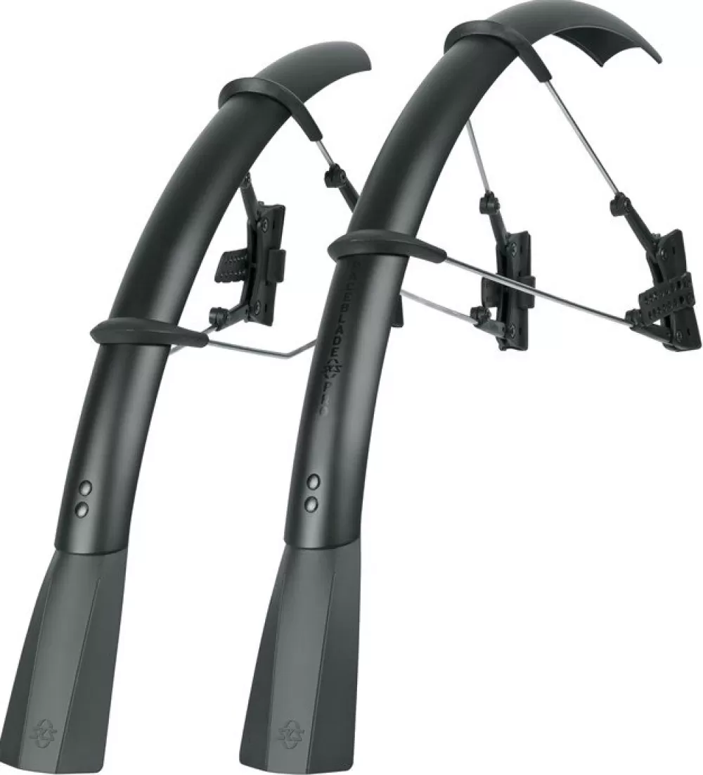 SKS Cykelskærme | - Skærmsæt Raceblade Pro 700 X 25mm Eller 25-32mm Inkl. Stivere Matsort