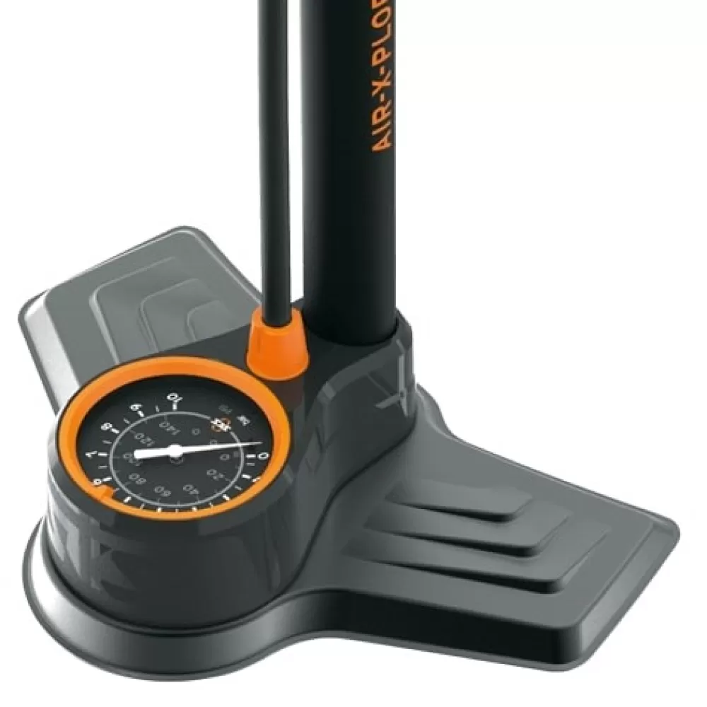 SKS Cykelpumper | Air-X-Plorer 10.0 Fodpumpe 10bar/144psi - sortorange