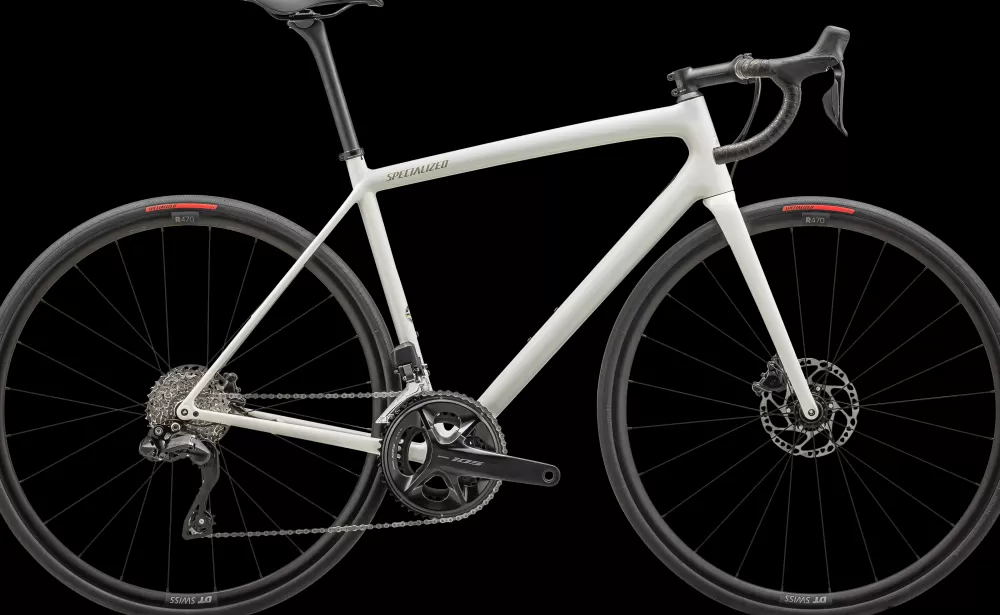 Specialized Racercykler | Aethos Comp - Shimano 105 Di2 2025 - Hvid GLOSS DUNE WHITE METALLIC SPRUCE
