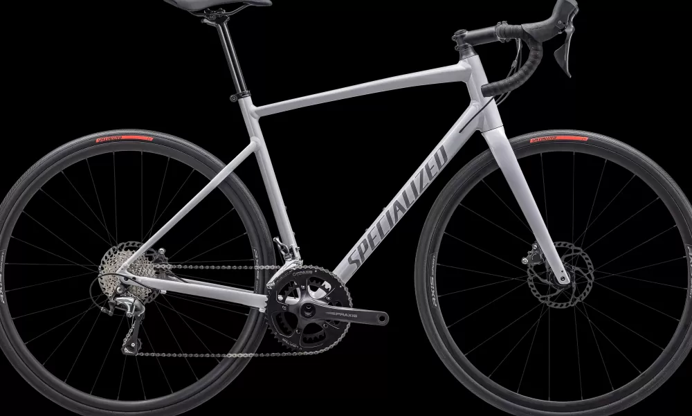 Specialized Racercykler | Allez E5 Disc Sport 2024 - Grå Gloss Dove Grey/Cool Grey/Chameleon Lapis