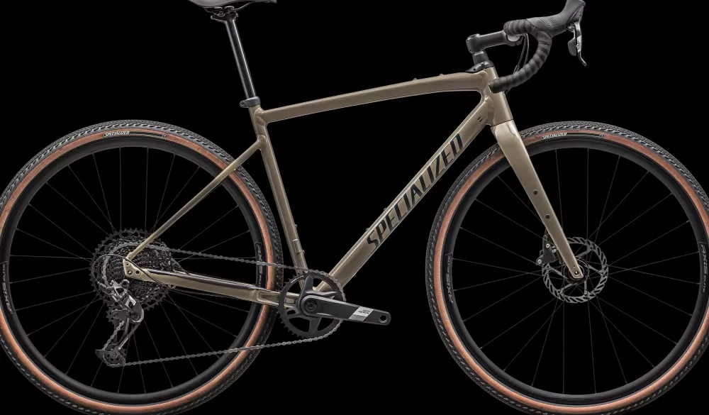 Specialized Gravel Cykler | Racercykler | Diverge Comp E5 2025 - Grøn GLOSS TAUPE/SLATE