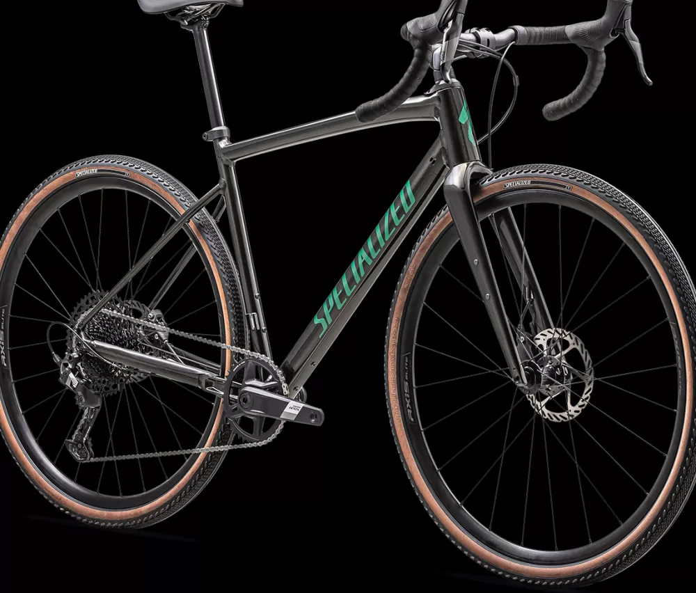 Specialized Gravel Cykler | Racercykler | Diverge Comp E5 2025 - Sort GLOSS METALLIC OBSIDIAN/METALLIC PINE GREEN