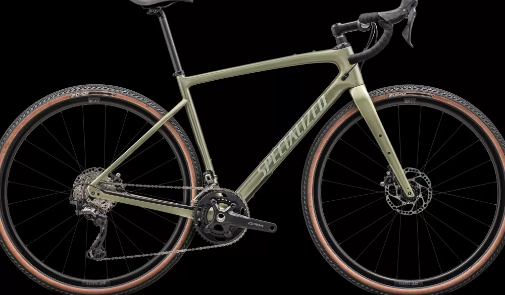 Specialized Gravel Cykler | Racercykler | Diverge Sport Carbon 2025 - Grøn Gloss Metallic Spruce / Spruce