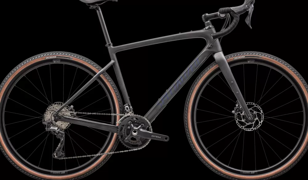 Specialized Gravel Cykler | Racercykler | Diverge Sport Carbon 2025 - Sort Satin Carbon / Blue Onyx