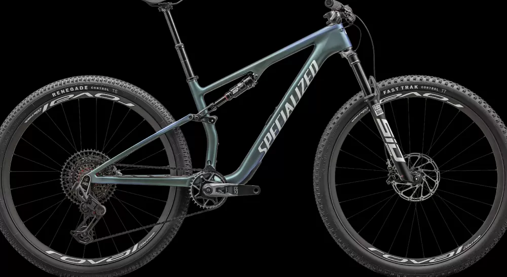 Specialized Mountainbikes | Epic 8 Pro 2025 - Grøn Satin Carbon/Metallic Sapphire/Metallic White Silver