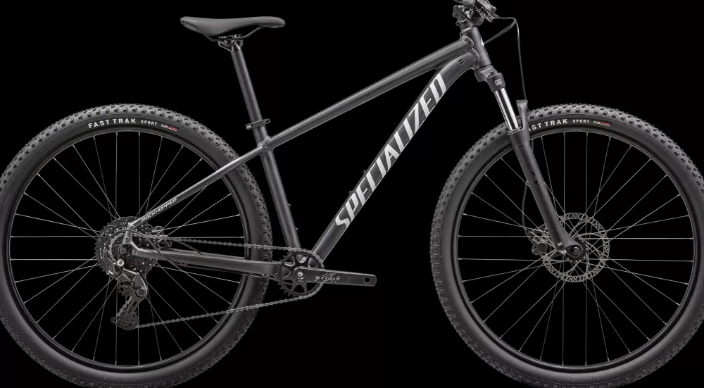 Specialized Mountainbikes | Rockhopper Sport 2025 - Sort SATIN BLACK LIQUID METAL / WHITE
