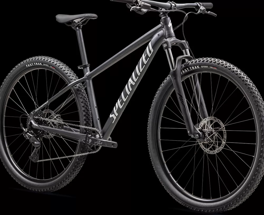Specialized Mountainbikes | Rockhopper Sport 2025 - Sort SATIN BLACK LIQUID METAL / WHITE