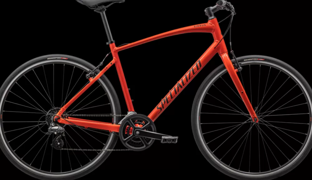 Specialized Herrecykler | Sirrus 1.0 2023 - Rød GLOSS FIERY RED / SATIN BLACK REFLECTIVE