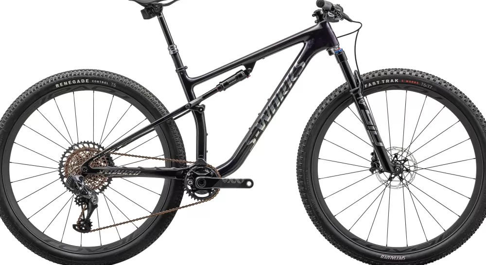 Specialized Mountainbikes | S-Works Epic 2023 GLOSS PURPLE TINT FADES OVER CARBON / CHROME