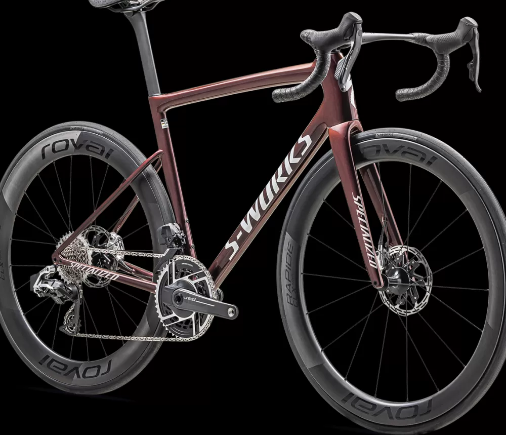 Specialized Racercykler | S-Works Tarmac SL8 - SRAM RED AXS 2025 - Rød Gloss Solidity/Red To Black Pearl/Metallic White Silver