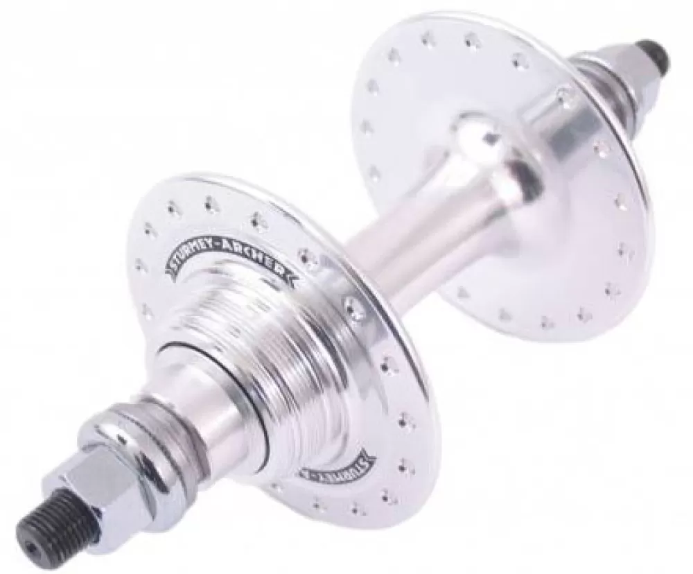 Diverse Hjuldele*Sturmey Archer Bagnav Alu 36huls Sølv Fixie/Frikrans Fast Aksel 10mm